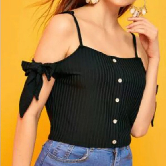 Tops - BRAND NEW OFF THE SHOULDER TIE SLEEVES TOP